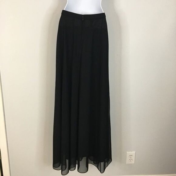 Tadashi Shoji Evening Gown 2 PC Beaded Sz 4 Black Special Occasion Maxi Dress - Picture 5 of 13